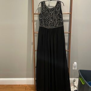 Black Sequin Gown